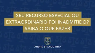 PÍLULAS DO CONHECIMENTO | SEU RECURSO ESPECIAL OU EXTRAORDINÁRIO FOI INADMITIDO? SAIBA O QUE FAZER