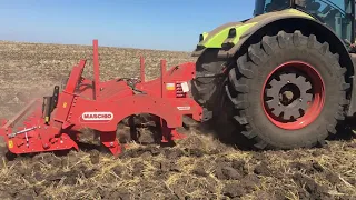 Глубокорыхлитель (Чизель) Maschio Gaspardo Artiglio 300/7 с трактором Claas Axion 950 ч.6