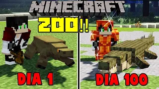 SOBREVIVI 100 Dias capturando ANIMAIS SELVAGENS no Minecraft.