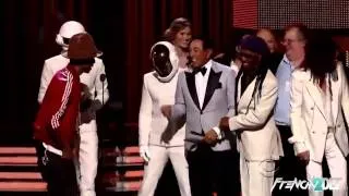 Daft Punk real face at the Grammy Awards 2014