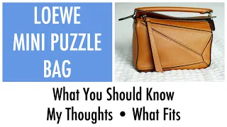 LOEWE MINI PUZZLE BAG in TAN COLOUR // What You Should Know // My Thoughts // What Fits