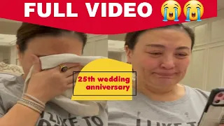 DAHILAN NI SHARON CUNETA SA GRABE NA PAG IYAK NIYA dahil sa  25th wedding anniversary