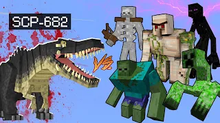 SCP-682 PC Vs. Mutant Monsters in Minecraft
