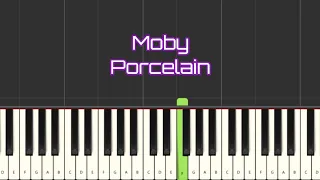 Learn Piano Keys | Moby - Porcelain #piano #tutorial #music #melody #chords #pop