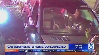 Alleged DUI driver crashes in South L.A. home