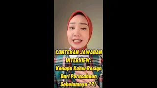 Cara Jawab "Kenapa Kamu Resign dari Perusahaan Sebelumnya ??!" #Short #tipskerja #BUMN #interview