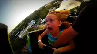 NEW Funny Kids On Roller Coasters! Hilarious Reactions!!