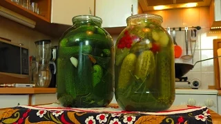 Russian style pickled cucumbers