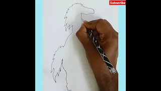How To Draw Horse Without Lifting Pen | #shorts | #horsedrawing | #art | #vivek_nishad_arts
