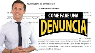 Come fare una denuncia | avv. Angelo Greco