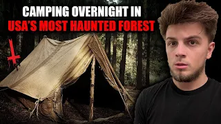 THE SCARIEST NIGHT OF OUR LIVES | CAMPING OVERNIGHT IN USA'S MOST HAUNTED FOREST (ATTACKED BY DEMON)