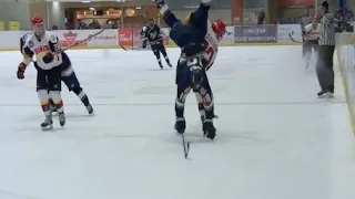 Huge Hockey Hip Checks