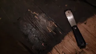 Remove tar from wood floor