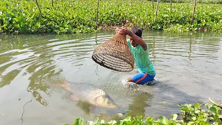 Best Polo Fishing Video | Catching Fish with Cambodian Fishing Method | Traditional Fishing Video