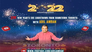 Downtown Toronto LIVE on New Year’s Eve 2022 - Nathan Phillips Square and Dundas Square
