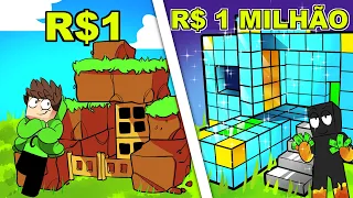 MANSÃO de R$1 vs MANSÃO de R$1.000.000,00 no Minecraft
