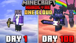 ทำได้งัย!? เอาชีวิตรอด 100 วัน บนเมฆก้อนเดียวใน Minecraft Hardcore One Cloud...