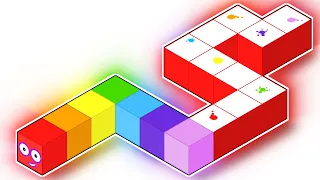 Numberblocks Cube Snake in 3D Maze