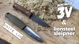 Benchmade Puukko 3V vs Lionsteel B40 Sleipner Edge Retention