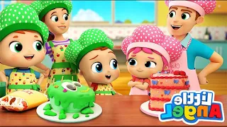 Family Competition Bake off | Little Angel Kids Songs & Nursery Rhymes Kids Cartoon | Funny Cartoon