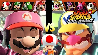 Mario Strikers Battle League Team Mario vs Team Wario at Urban Rooftop CPU Hard