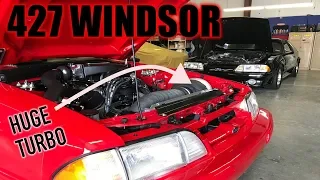 This foxbody is rocking a 427 STROKER and HUGE TURBO! *RIDE ALONG*