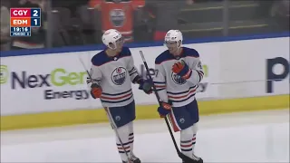 Matvei Petrov of the Edmonton Oilers scores goal vs Flames-Young Stars Classic 16-09-2023