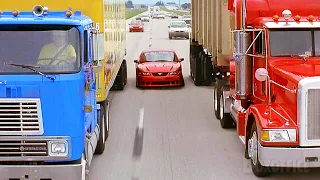 Surrounded by 18 Wheel Trucks | 2 Fast 2 Furious | CLIP