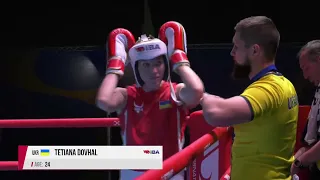 Semifinals (W60KG) DOVHAL TETIANA (UKR) vs  KUBALOVA TAMARA (SVK) | IBA YWBChs 2022