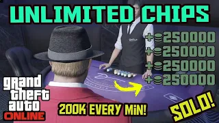 *SOLO* UNLIMITED CASINO CHIPS GLITCH!!! 200K EVERY 2 MINUTES!!! - GTA 5 ONLINE CHIPS (XBOX/PS4/PC)