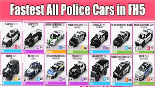 Fastest All Police Cars in Forza Horizon 5