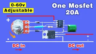 Simple voltage controller diy using 555 ic, Make adjustable voltage regulator using MOSFET