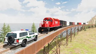 Train Accidents #28 - BeamNG DRIVE | SmashChan