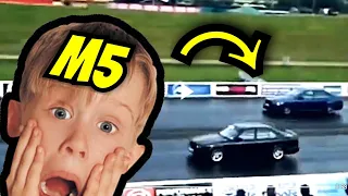 BMW E34 540i “TROLLING” BMW E39 M5 At Santa Pod Raceway