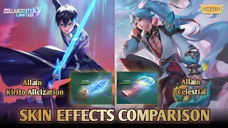 Allain Kirito VS Allain Celestial Effects Skin Comparison|AOV|Liên Quân mobile|ROV|