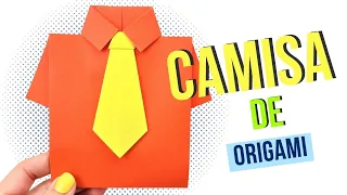 👔 Cómo hacer una Camisa de origami para el día del Padre