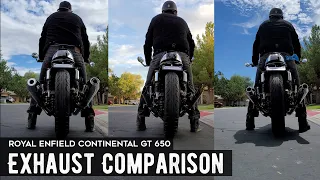 Motorcycle Exhaust Sound Test |  $90 Muffler Vs Stock Exhaust Comparison | Royal Enfield Continental
