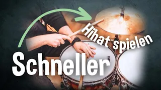 So kannst du deine Schlagzeug Grooves schnell spielen ( schnelle Achtel auf der Hihat ) !