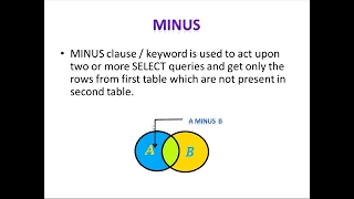 34. SQL MINUS and MINUS vs LEFT JOIN