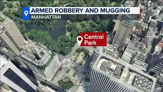 Man mugged at gunpoint by 3 men in Central Park off Fifth Avenue