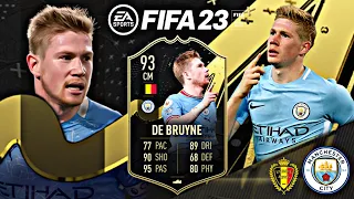 THE BELGIAN BEAST 😍🇧🇪!!! 93 RATED TOTW KEVIN DE BRUYNE PLAYER REVIEW!!! FIFA 23 RTG #81