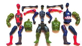 Merakit Mainan Spiderman Vs Captain America Vs Hulk Smash Vs Siren Head - Avengers