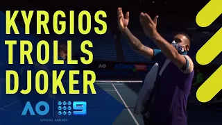 Nick Kyrgios trolls Novak Djokovic - Australian Open | Wide World of Sports