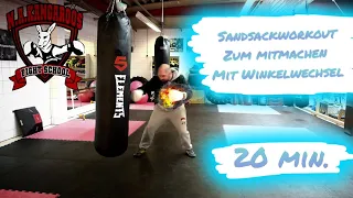 Sandsack Workout mit Winkel Wechsel #Sandsack #Sandsacktraining #Sandsackworkout