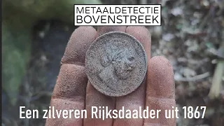 Metaaldetectie Bovenstreek   Een zilveren Rijksdaalder uit 1867