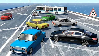 ДОРОГА ИЗ ЛЬДА! МАССОВАЯ АВАРИЯ НА СКОЛЬЗКОЙ МАГИСТРАЛИ | BeamNG.drive