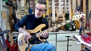 BASS DEMO AND REVIEW: High End Japanese Bass Guitars: Crews Maniac Sound JB2004