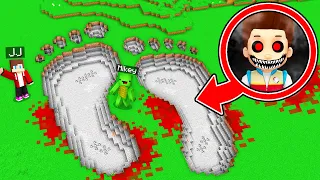 JJ and Mikey Found SCARY RYDER.EXE FOOTPRINT in Minecraft Maizen!