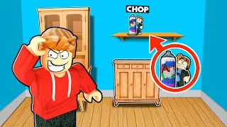 ROBLOX CHOP AND FROSTY PLAY HIDE AND SEEK CHOP HIDE BEHIND PILLOW