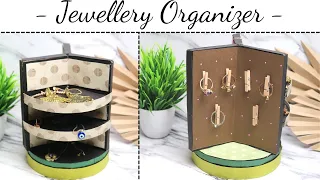 ROTATING JEWELLERY ORGANIZER TUTORIAL | DIY ROTATING JEWELLERY ORGANIZER ADORABLE IDEA